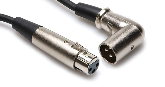 Hosa XRR-105 5 Ft XLR (F) to Right Angle XLR (M) Cable - PSSL ProSound and Stage Lighting