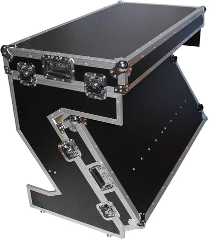 ProX Portable Z-Style DJ Table Flight Case Black on Chrome - PSSL ProSound and Stage Lighting