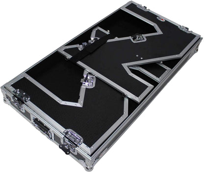ProX Portable Z-Style DJ Table Flight Case Black on Chrome - PSSL ProSound and Stage Lighting