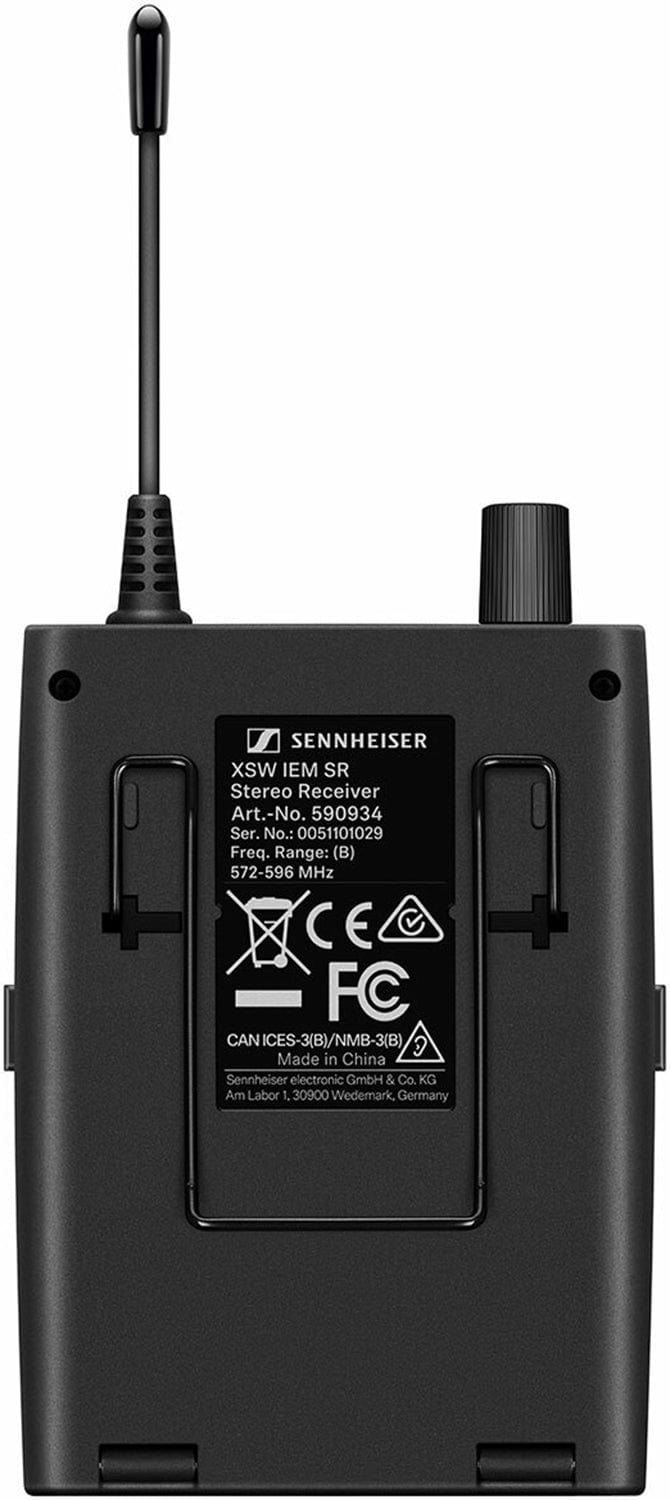 Sennheiser XSW EK In Ear Monitor Belt Pack Receiver and Headphones (572-596 Megahertz) - PSSL ProSound and Stage Lighting