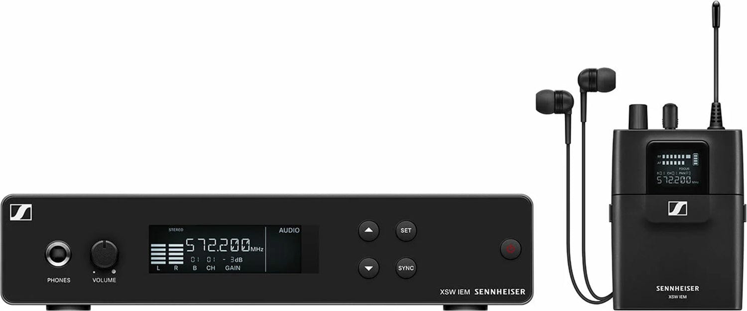 Sennheiser XSW IEM Complete Starter Set for In-Ear Monitoring (572-596 Megahertz) - PSSL ProSound and Stage Lighting