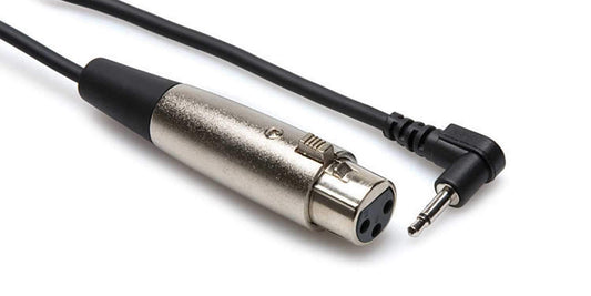 Hosa XVM-305F 5 Foot XLR (F) to Right Angle 1/8" TS (M) Cable - PSSL ProSound and Stage Lighting