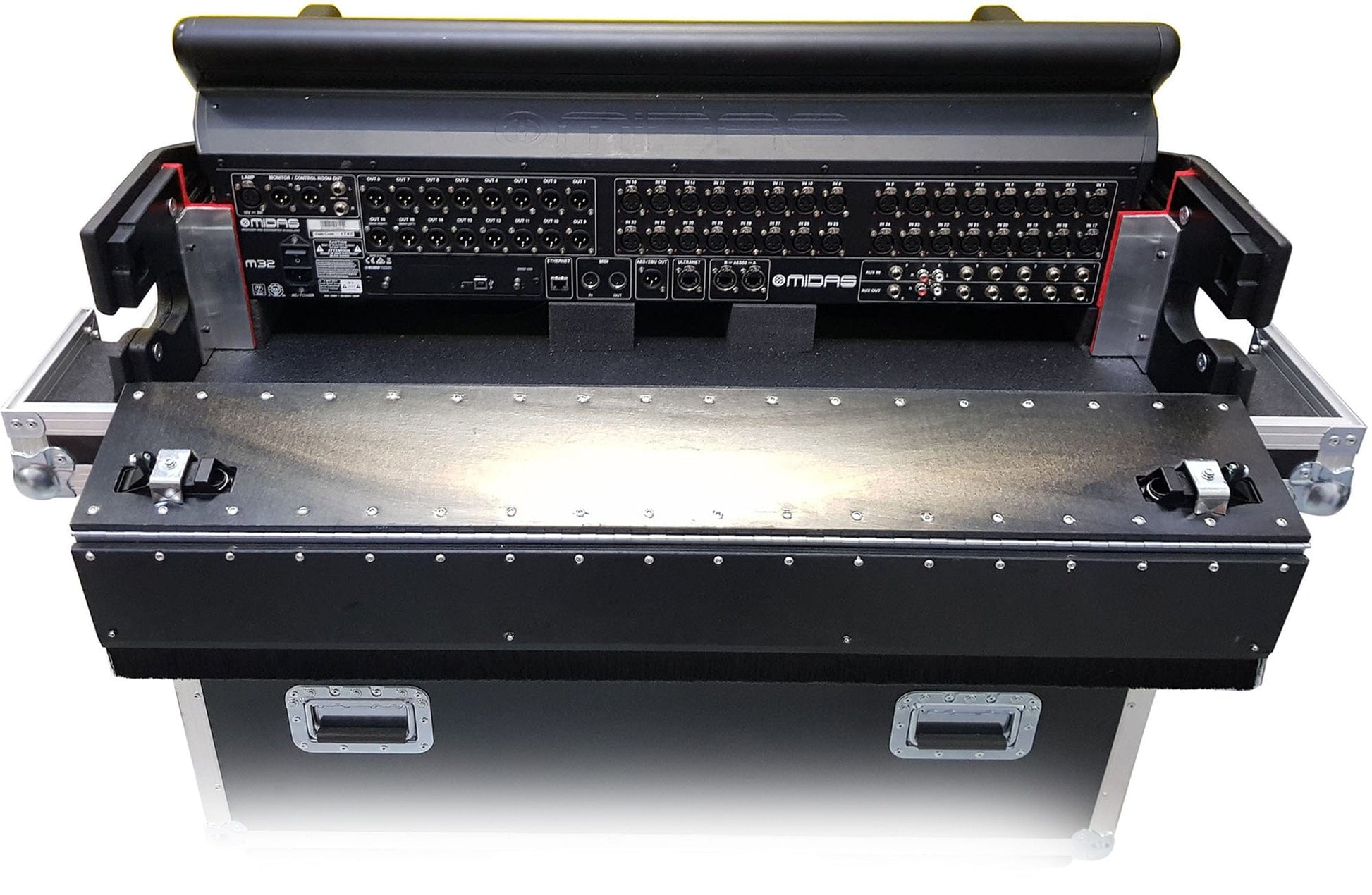 ProX Flip-Ready Easy Retracting Hydraulic Lift Case for Midas M32 Console - PSSL ProSound and Stage Lighting
