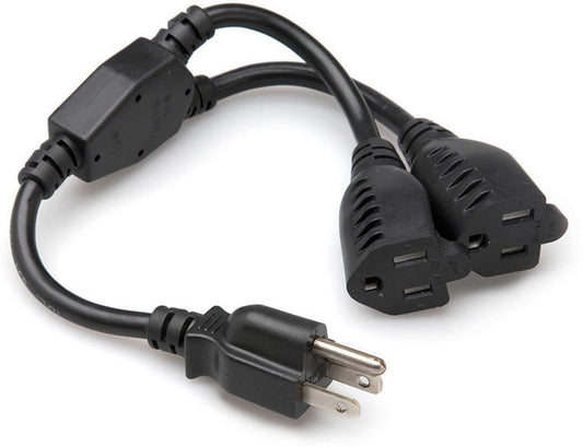 Hosa YAC-406 Grounded Y-Cable for AC Power Distribution - PSSL ProSound and Stage Lighting