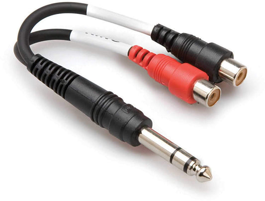 Hosa YPR-102 Y-Cable 1/4" (M) Stereo to Dual RCA (F) - PSSL ProSound and Stage Lighting