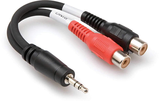 Hosa YRA-154 Y-Cable 1/8" (M) Stereo to Dual RCA (F) - PSSL ProSound and Stage Lighting
