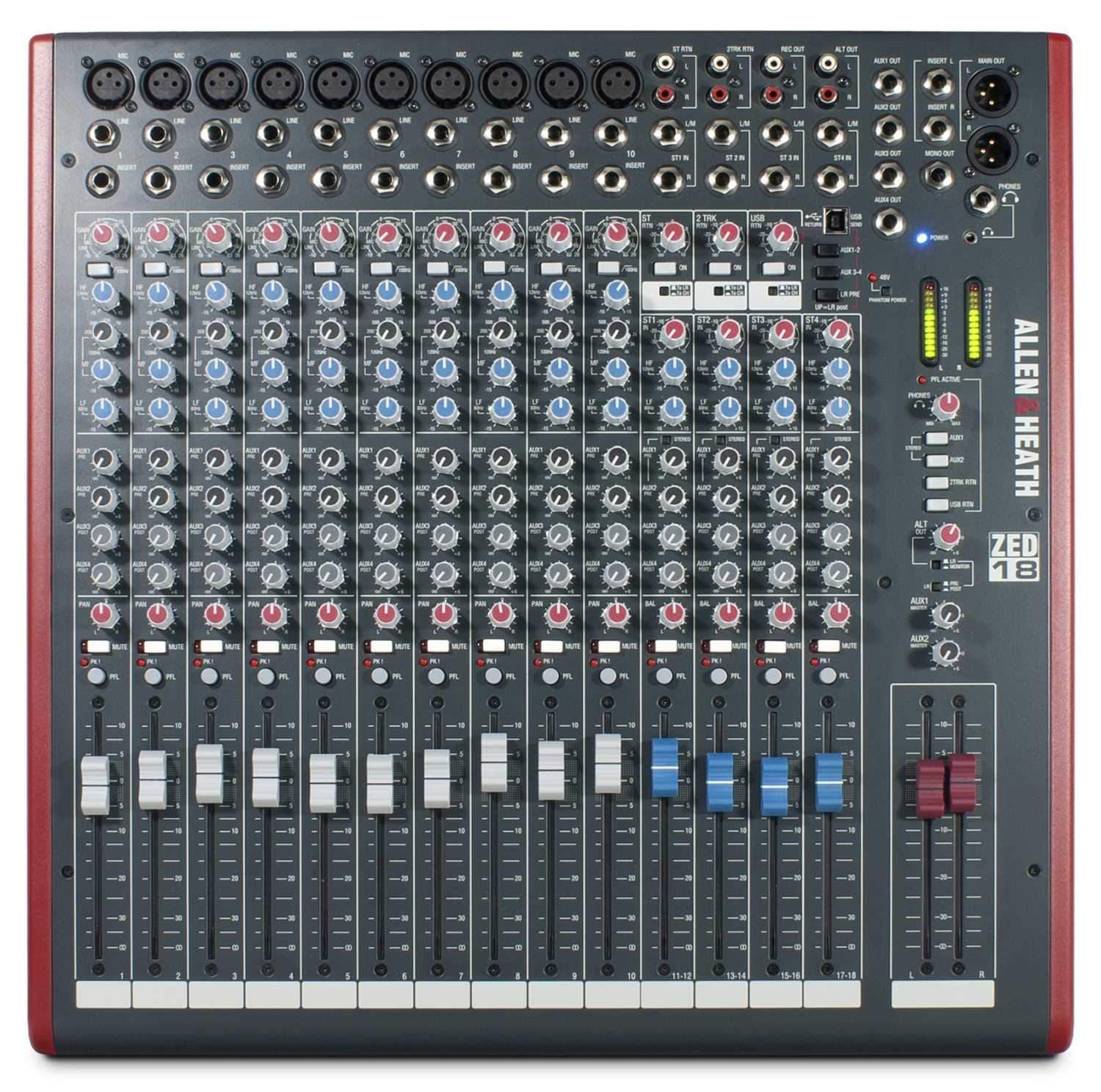 Allen & Heath ZED 18 PA Mixer with USB I/O - PSSL ProSound and Stage Lighting