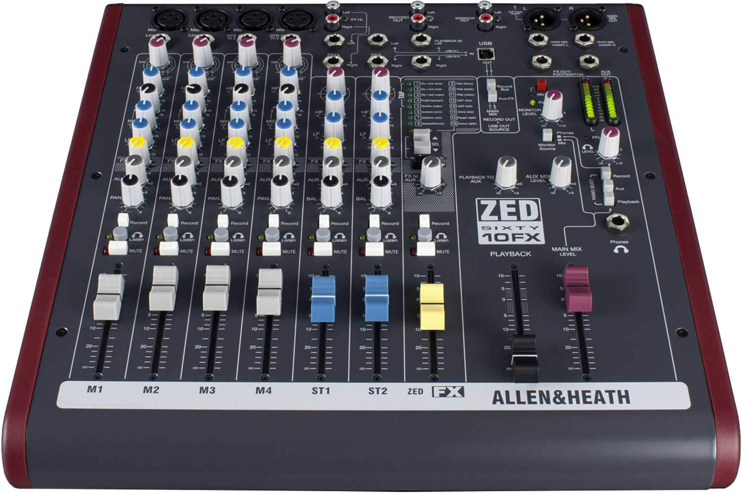 Allen & Heath ZED60-10FX PA Mixer with 60mm Faders - PSSL ProSound and Stage Lighting