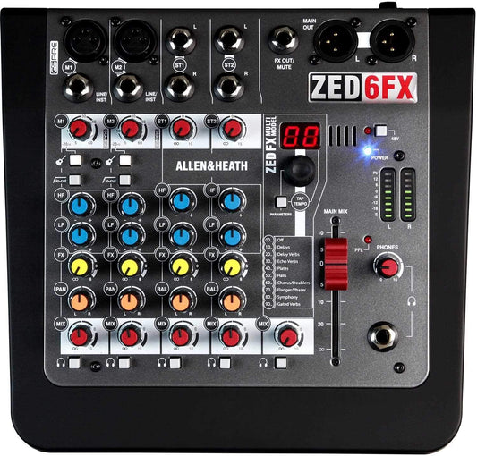 Allen & Heath ZED6FX 6-Channel Mixer - PSSL ProSound and Stage Lighting