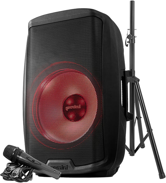 Gemini AS-2115BT-LT-PK 15-Inch Powered Speaker System - ProSound and Stage Lighting