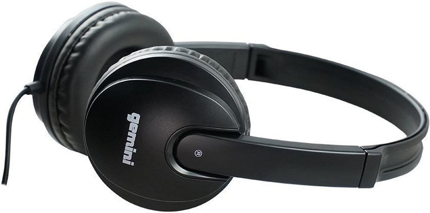 Gemini DJX-200-BLK Professional DJ Headphones - ProSound and Stage Lighting