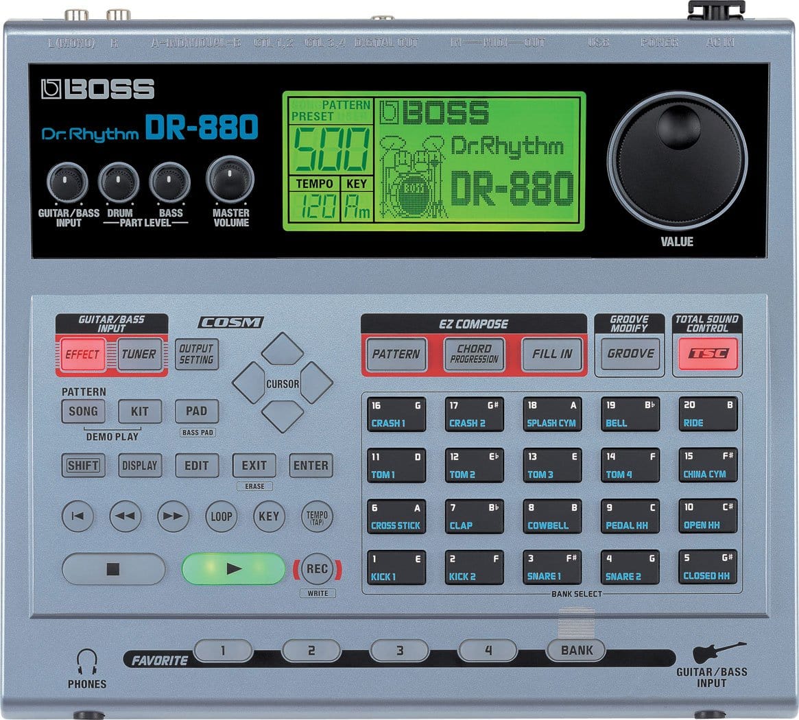 Boss DR-880 Rhythm-Programming Drum Machine - PSSL ProSound and Stage Lighting