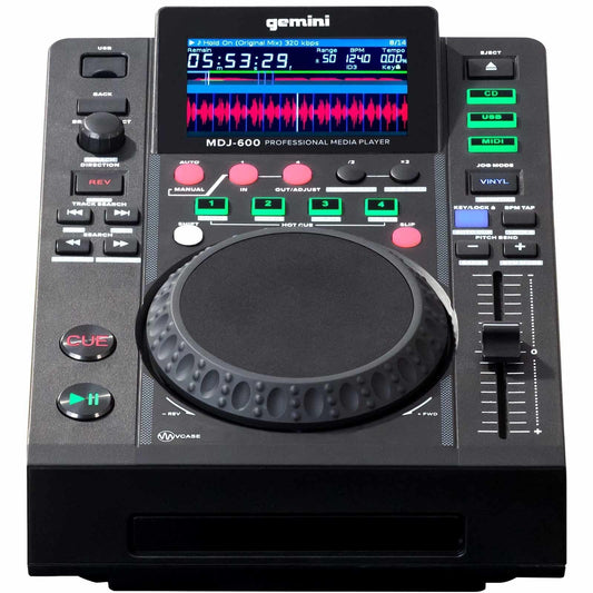 Gemini MDJ-600 Tabletop DJ Media Player - PSSL ProSound and Stage Lighting