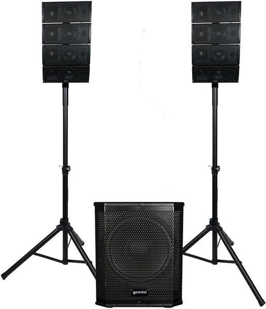 Gemini LRX-448 Portable Line Array Speaker with Sub - ProSound and Stage Lighting