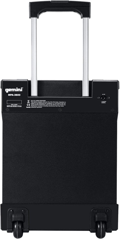 Gemini MPA-3600 Rechargeable Bluetooth PA System - ProSound and Stage Lighting
