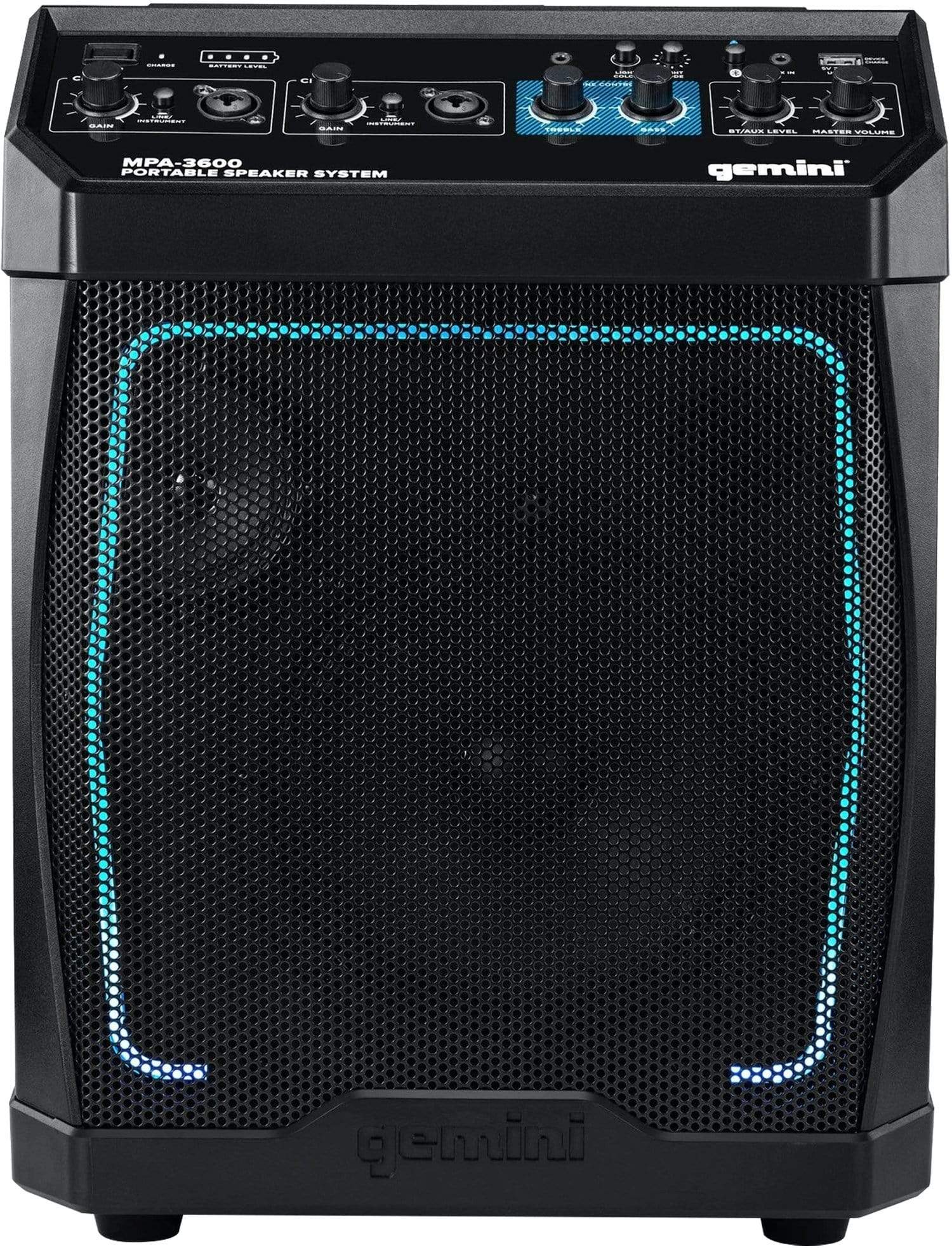 Gemini MPA-3600 Rechargeable Bluetooth PA System - ProSound and Stage Lighting