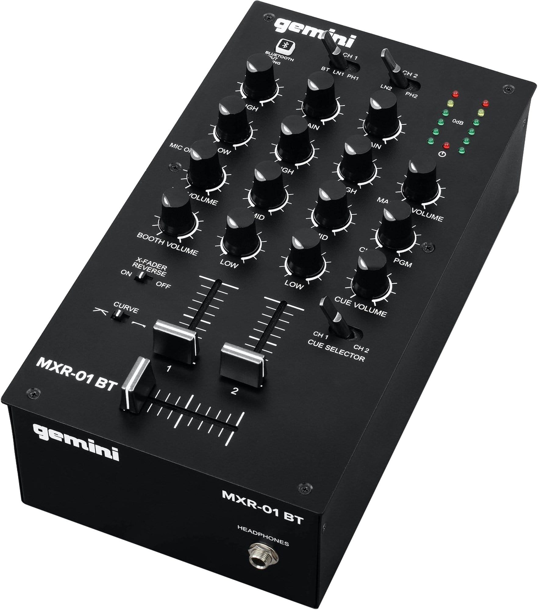 Gemini MXR-01BT 2-Channel Bluetooth DJ Mixer - ProSound and Stage Lighting