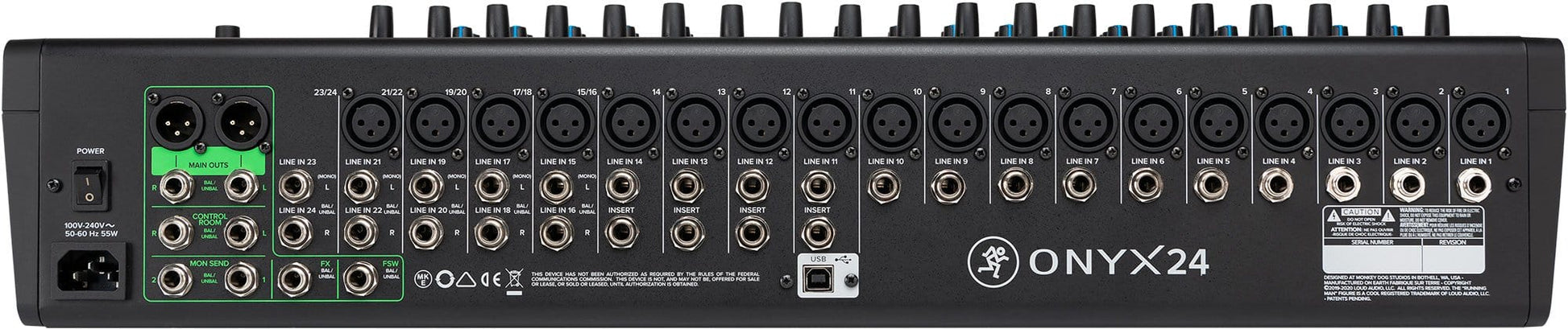 Mackie Onyx24 24-Ch Analog Mixer w Multi-Track USB - ProSound and Stage Lighting