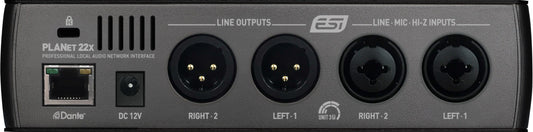 ESI planet 22x 2-In/2-Out Dante Audio Interface - PSSL ProSound and Stage Lighting