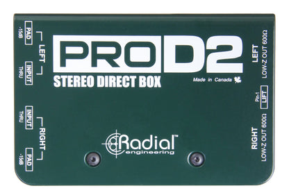 Radial ProD2 Passive 2-Channel Stereo Direct Box - PSSL ProSound and Stage Lighting
