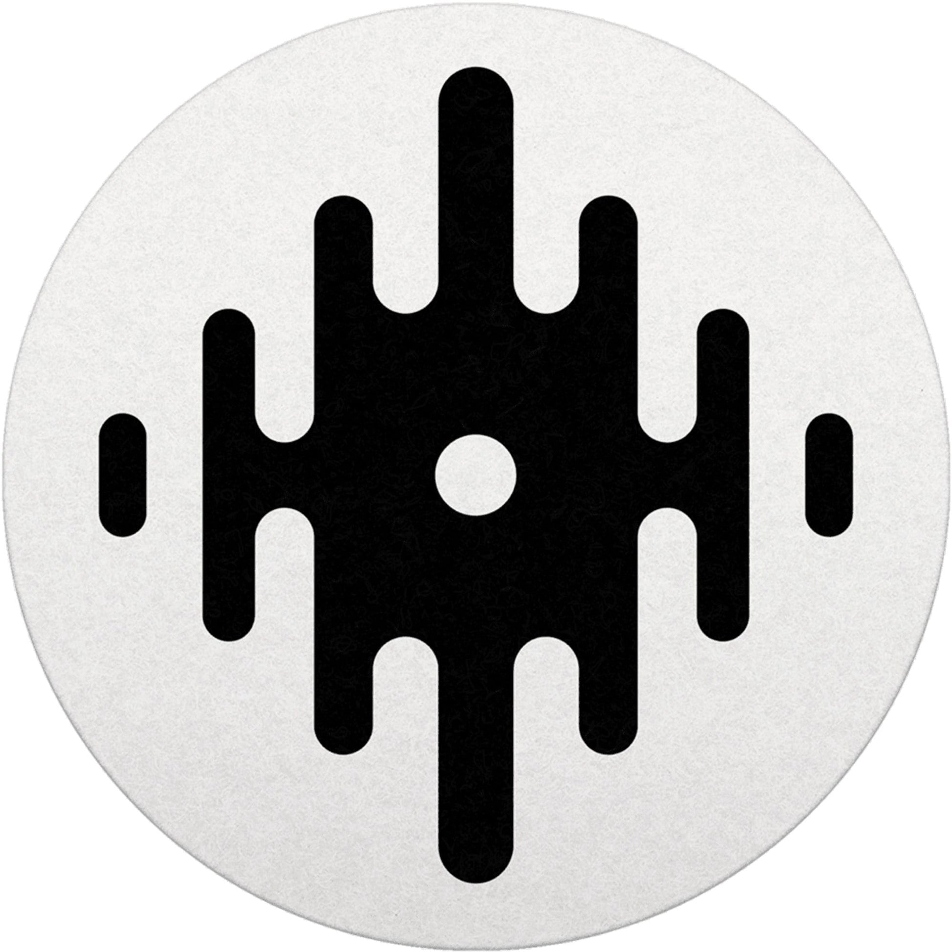 Serato DJ Logo Slipmats - Black on White (Pair) - PSSL ProSound and Stage Lighting