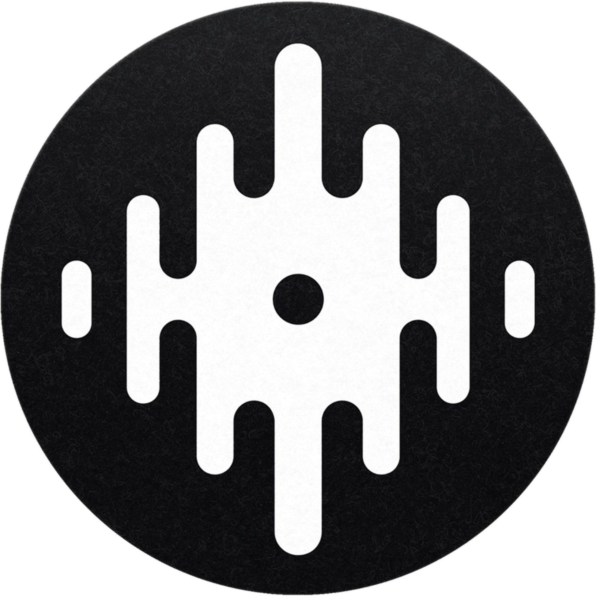 Serato DJ Logo Slipmats - White on Black (Pair) - PSSL ProSound and Stage Lighting
