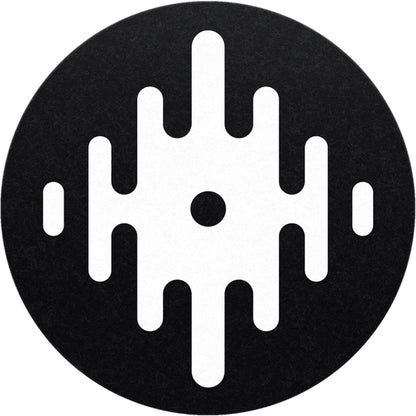 Serato DJ Logo Slipmats - White on Black (Pair) - PSSL ProSound and Stage Lighting