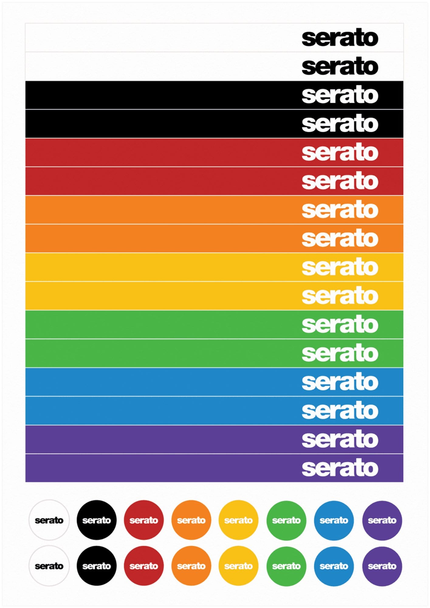 Serato Sticker Lock Vinyl - (Pair) - PSSL ProSound and Stage Lighting