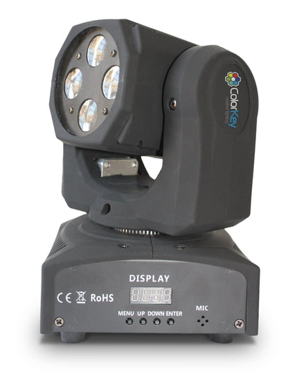 ColorKey Mover Mini Superbeam QUAD 4 RGBW Moving Head Light - PSSL ProSound and Stage Lighting