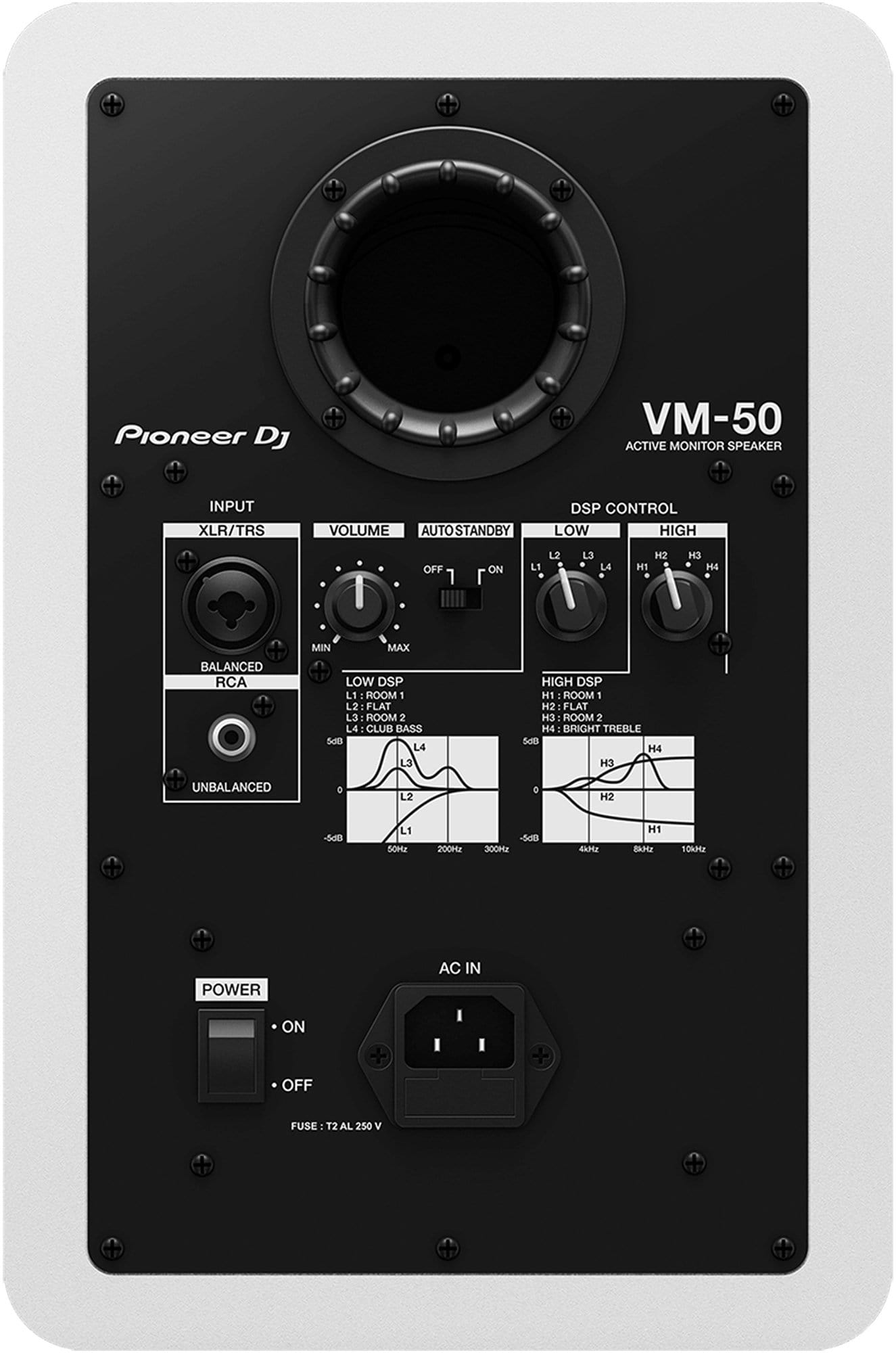 Pioneer DJ VM-50-W 5.25-Inch Active Monitor White - ProSound and Stage Lighting