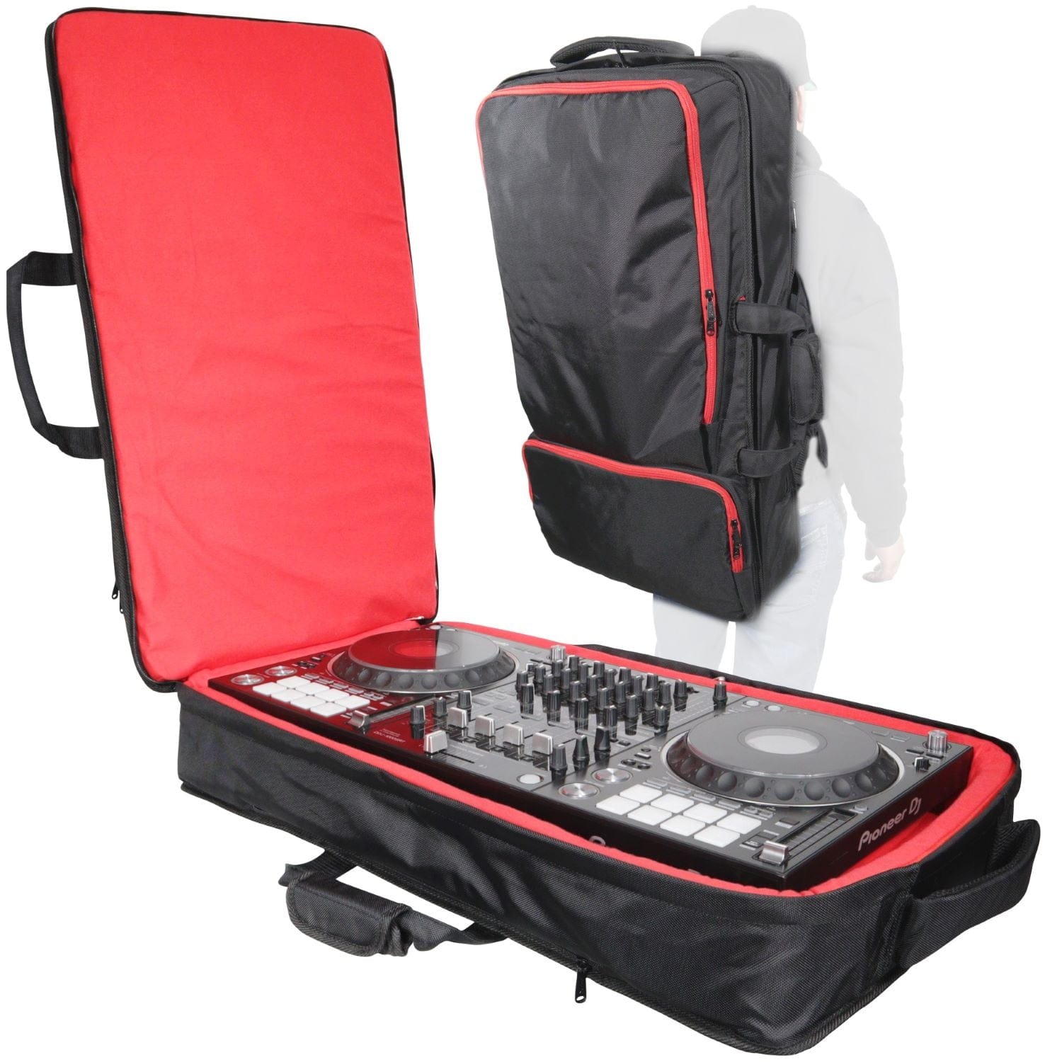ProX 0G Controller Travel Backpack Bag, Fits DDJ-FLX10, DDJ-1000SRT, SX3 & more - PSSL ProSound and Stage Lighting